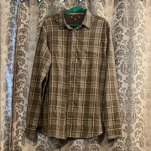 Men's Brown Plaid Shirt